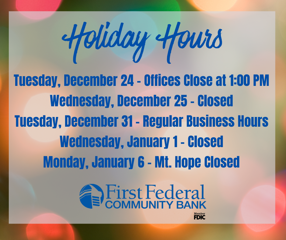 Christmas and New Year's Holiday Hours 2024